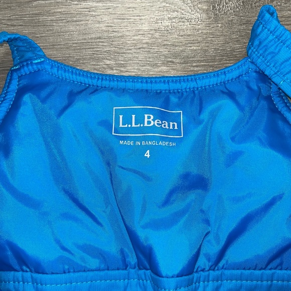 New L.L. Bean Snow Bibs Size 4 Bright Blue Like New - Picture 4 of 10